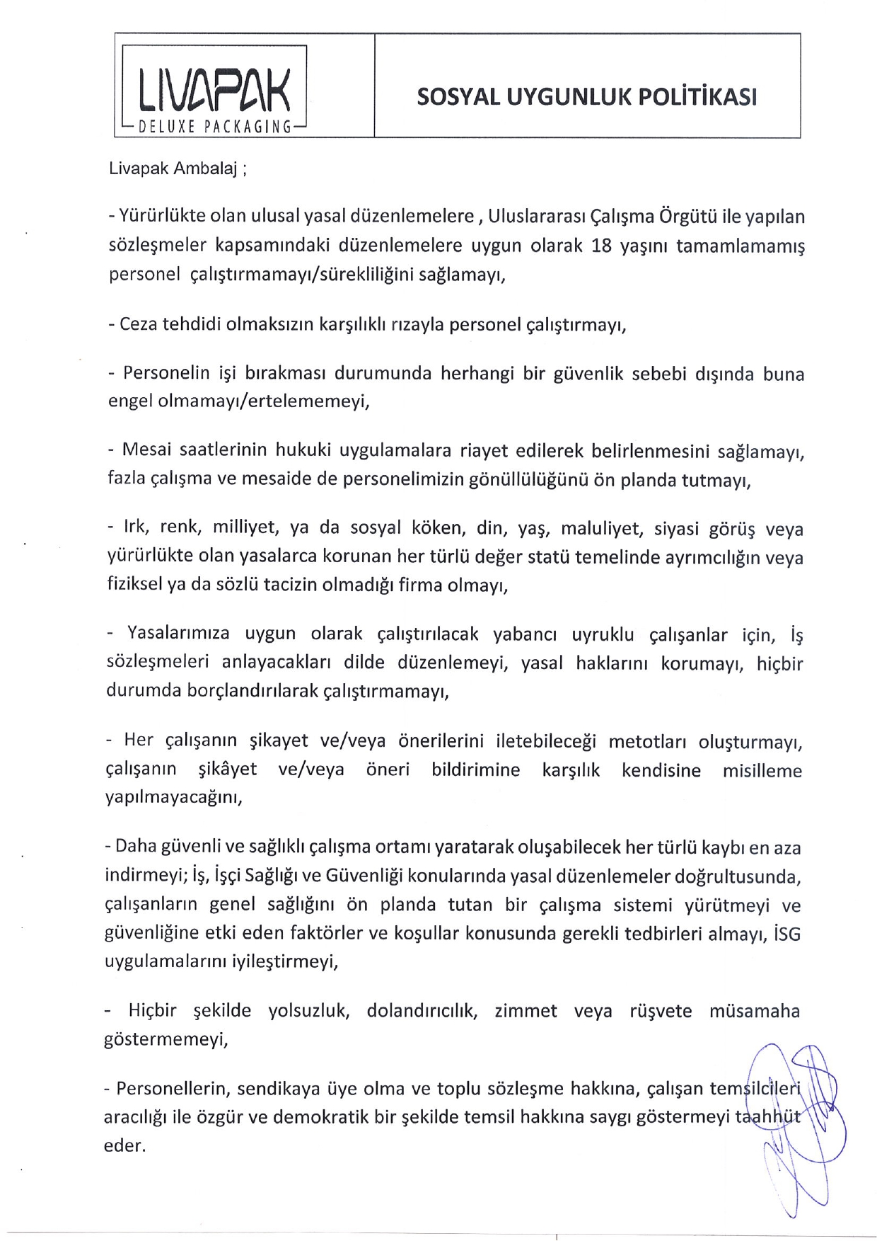 SOSYAL UYGUNLUK POLİTİKASI